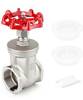 2.5 Inch NPT Female Gate Valve With Wheel Handle Made From 304 Stainless Steel For Water Oil Gas Applications Full Bore Sealed Valve