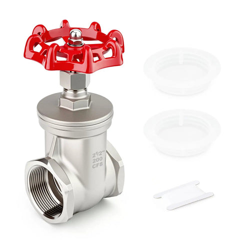 2.5 Inch NPT Female Gate Valve With Wheel Handle Made From 304 Stainless Steel For Water Oil Gas Applications Full Bore Sealed Valve