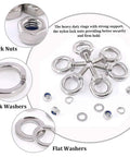 304 Stainless Steel M5 Eyebolts Set With Lock Nuts Lock Washers And Flat Washers 36 Pieces For Lifting And Machinery Use Built Tough