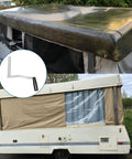 Crank Handle For Coleman Fleetwood Pop Up Camper With Rotatable Plastic Grip Durable Iron Construction Replacement Tool Four And A Quarter Inch Length Easily Opens Tent Camper Trailer shown with pop up camper