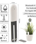 4 In 1 Soil Moisture Meter Plant Water Monitor With Bluetooth For Indoor Plants, 13.2cm sensor in pot