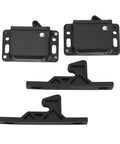 Universal RV Push To Close Cabinet Latches With 5 Lb Pull Force For Motorhome Boat Trailer Home Use, four black latch components
