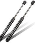 12 Inch 40 Lbs Gas Struts For Weather Guard Tool Box Replacements And Camper Shell Lid Shocks, shown as a pair in black metal.