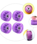 Image showing 4 Pack Purple Dope Roller Skate Wheels 82A High Elastic PU For Outdoor Quad Skates Replacement Parts Non Light Up Decorative Wheel Set.