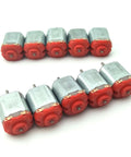 10 Pack Micro 130 DC Brushed Motors 3V To 12V, High Speed 9,000 To 25,000 RPM No Load, Metal Shell, Strong Torque, Great For RC Cars