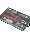 5 In 1 Interchangeable Pliers Kit With Replaceable Heads For Cutting Stripping Crimping And Wire Work in storage box