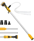 Cordless Stick Transfer Pump With Hookup To Dewalt 20V Max For Blazing Fast Fluid Moves No Cords And No Hassle Just Snap The Cell In Place And Crush Every Sump Or Liquid Task Without Breaking A Sweat, featuring collapsible shaft and accessories.