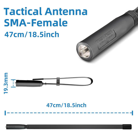 Dual Band Ham Radio Antenna 144 430 MHz High Gain Eighteen And A Half Inch Antenna for UV 5R BF F8HP BF 888S UV 5R Plus