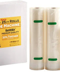 Inside Ready Eight And Eleven Inch Heavy Duty Vacuum Sealer Rolls Pack Four Rolls Two Of Each Size 100 Feet Total 33 Percent Thicker BPA Free