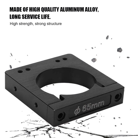 Heavy Duty Aluminum Motor Bracket For Engravers 65mm Center Hole Spindle Holder Mount Kit With Wear Resistant Corrosion Proof Shaft Support