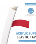 20 Ft Peel And Stick Vinyl Corner Trim For Exterior Tile Walls And Furniture Decor White, Slick PVC Edging, Weatherproof