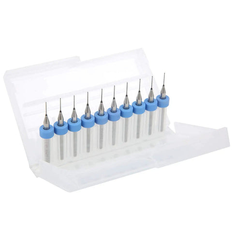 Nozzle Cleaning Kit With 10 Tungsten Carbide Micro Drill Bits 0.5mm in open plastic case, high precision for PCB CNC use
