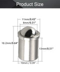 Badass Stainless Steel Ball Catch Latch Pair For Closet Doors And Cabinet Drawers Hella Rugged Spring Plunger with size dimensions.