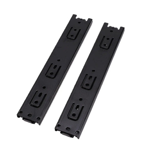 Tough As Nails Heavy Duty 10 Inch Full Extension Drawer Slides For Kitchen Cabinets And Dressers, 100 Lb Load Capacity, Cold Rolled Steel, Smooth Quiet Operation, 1 Pair black steel drawer slides