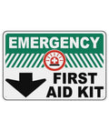 Emergency First Aid Kit Sign Made From Rust Resistant Aluminum 6x8 Inches Awesome For Home Kitchen Farm Garden Garage And Workshop Durable
