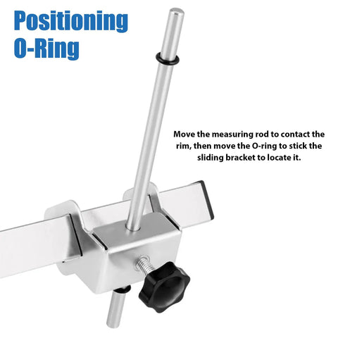 Derailleur Hanger Alignment Gauge Tool For Bikes Pro Grade 304 Stainless Steel with Positioning O-Ring and Measuring Rod