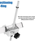 Positioning view of Bike Derailleur Hanger Alignment Tool for 20 to 29 inch wheels, showcasing the measuring rod and O-ring.