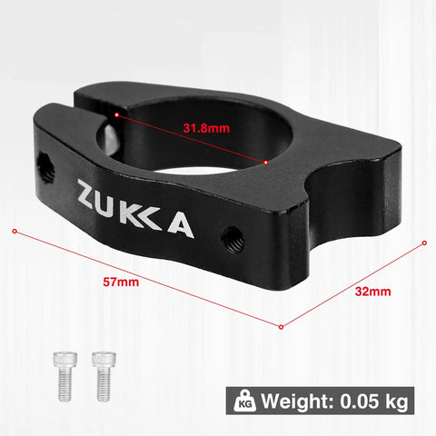 Black aluminum 31.8mm Bike Seat Clamp 1.25 Inch Seat Post Clamp With Installation Holes For Rear Rack And Cargo Rack weighs 0.05kg