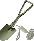 23 Inch Folding Camping Shovel With Cover High Manganese Steel Entrenching Tool Tri Fold Handle Do It All Tactical Outdoor Shovel