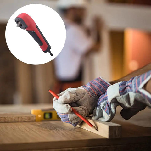 90 Degree Right Angle Drill Attachment For Electric Screwdrivers Corner Socket Adapter, shown in use in carpentry setting