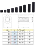 Order 100 M3 Female To Female Hex Nylon Standoff Spacers Black Pillars For Circuits And Machinery Mounting dimensions and sizes chart