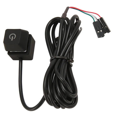 Next Level Game Ready 5.4 Foot Power Extension Cord With Glowing Led Status Light For Desktop Pc And Gaming Setups Badass Flexible Cable showing power switch and connection wires.