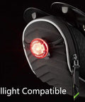 Taillight on Under-Seat Bike Seat Bag, 3D Shell Saddle Pack with Waterproof Zipper, Shock-Resistant Cushion, Mounted on Bike