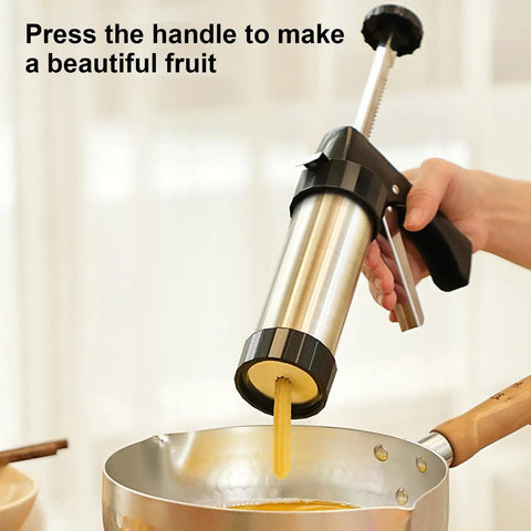 Using Stainless Steel Churro Press And Maker For Easy Spanish Treats Home Kitchen Dessert Tool DIY Churros Device Professional Style Churro Maker For Baking And Party Prep Simple To Use