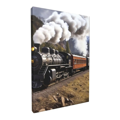 Steam Locomotive Train Canvas Wall Art Poster For Living Room Decor Modern Bedroom Print Dope Wall Hanging Artwork 12x18 Inch Vintage