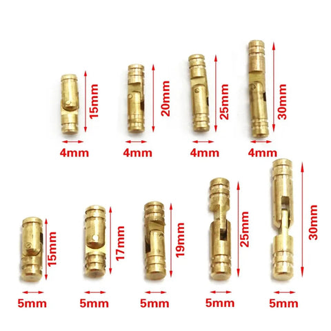 Hidden Concealed Barrel Hinge Set For Wooden Cases Pure Copper Cabinet Hardware Slim 4mm By 17mm 10 Pack Invisible Mount