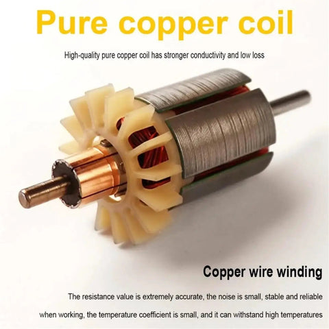 Solid High-Speed Dc Motor With 12-24V Input And Major Torque For Industrial Automation Projects Or Robot Builds featuring pure copper coil.