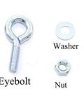 Beefed Up Eyebolt Kit Ten Pcs Heavy Duty One Quarter Inch By Three Quarter Inch Male Thread Shoulder Ring Eye Bolts With Nuts And Washers