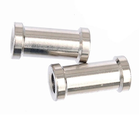 Two Pack 32mm One Quarter Inch To Three Eighths Inch Female To Female Threaded Screw Adapter Spigot For Studio Light Stand Setup