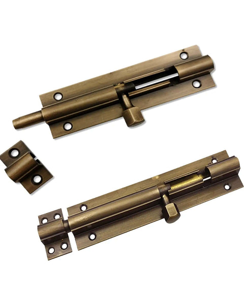 Vintage Bronze Barrel Bolt Latch For Barn Doors Heavy Duty Sliding Door Lock 1.5 Inch To 10 Inch Sizes Copper Construction