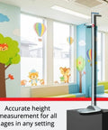 Portable Stadiometer for Adults, Kids and Infants, Medical-Grade Height Chart Ruler, Easy Assembly, 20-205 cm Range, Lightweight 5.3 lb On-The-Go Mobile Unit for Clinics, Field Visits, Pediatric Care in colorful pediatric room