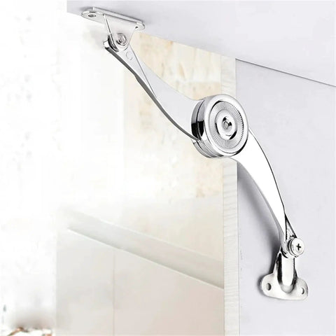 Hydraulic Cabinet Door Hinges With Stop Function Adjustable Polished Finish Lift Up Flap Support in use
