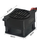 Built Tough 400W Ptc Ceramic Air Heater With Fan, compact 87.5x60x52mm, designed for constant temperature in home or garage.