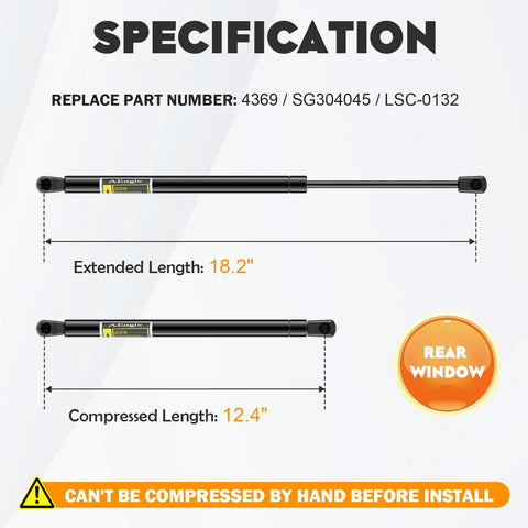 Rear Window Glass Lift Supports Struts Gas Springs Shocks For Ford Escape 2001 2007 And Mercury Mariner 2005 2007 Replacement SG304045