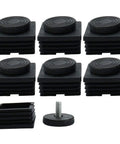 M8 Leveling Feet 50x50mm Square Insert Adjustable Furniture Glide Set Of 8 for Sturdy Furniture Stabilization
