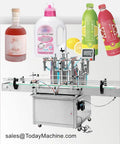 Fully Automatic Liquid Filling Capping And Labeling Machine For Honey Juice Oil Bottles with various filled containers.