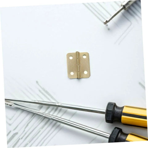 40 Pcs Small Brass Mini Hinges Hardware Kit With Screws For Jewelry Boxes Dollhouses And Wooden Crafts, 270 Degree Metal Hinges