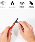 Hands using Six Pack Ferro Rod Fire Starter Kit With Striker Flint And Steel Fire Sticks Magnesium Rod for EDC camping