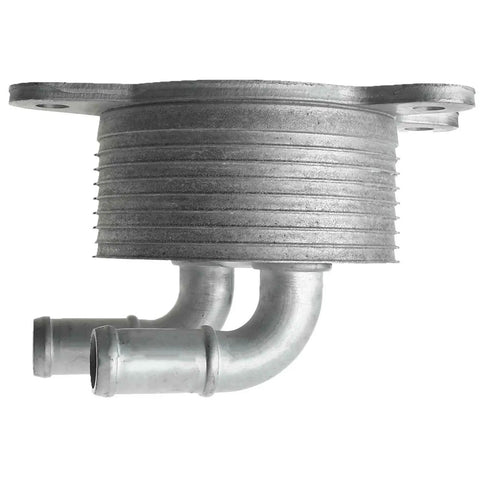 Premium Aluminum Transmission Oil Cooler Fits Mazda 3 And CX-5 With Sleek Silver Finish 8 Cooling Rows L4 Engine Perfect For Keeping Your Ride Chill. Aluminum cooler with two outlet tubes and mounting flange for Mazda 3 CX-5 2.0L