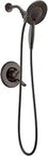 Linden 17 Series Dual-Function Shower Faucet Trim Kit With In2ition 4-Spray 2-In-1 Handheld Shower Head Venetian Bronze Finish