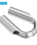 Built Like A Tank 3/8 In And 10mm Wire Rope Tube Thimble, 2 Pack Heavy Duty 304 Stainless Steel close-up view of one thimble.
