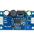 170V DC High Voltage Boost Converter for Vacuum Tubes with blue housing, showing electronic components and input-output connectors