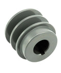 Double Groove V Belt Pulley 2.20 Inch Outer Diameter For 7/8 Inch Shaft Fixed Bore Cast Iron Sheave 2 Grooves Keyway 3/16 Inch