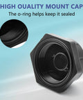 Antenna Mount Cap With Rubber Sealing Ring Rain Cover Dust Weather Shield 2 Pack close-up showing O-ring seal.