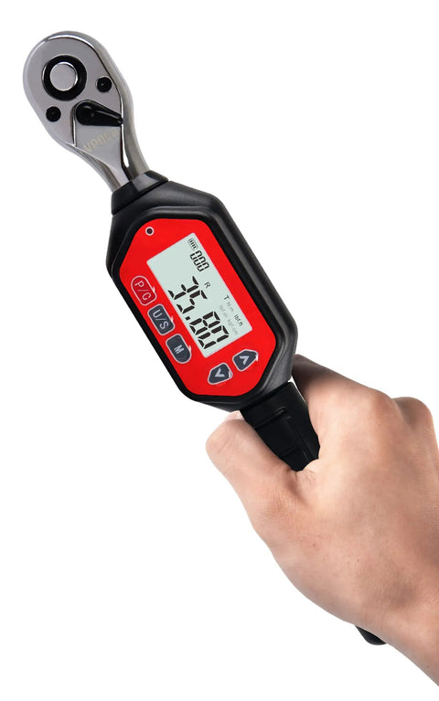 Digital Torque Wrench With 5 To 35mm Open End Head, Adapter Kit Included, Pro Grade Torque Tool For Cars And Bikes, Digital Readout