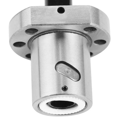 Close-up of the SFU1605 ball screw kit with ball nut for RM1605 conversion, featuring wear-resistant bearing steel.